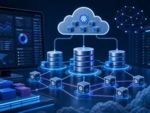 Cloud-native database architecture with distributed cloud services and observability