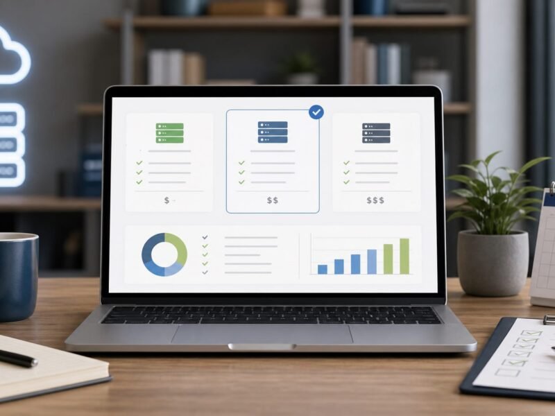 Hosting renewal price checklist dashboard for a small business website