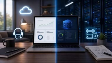 Managed hosting versus VPS decision image for a growing affiliate website