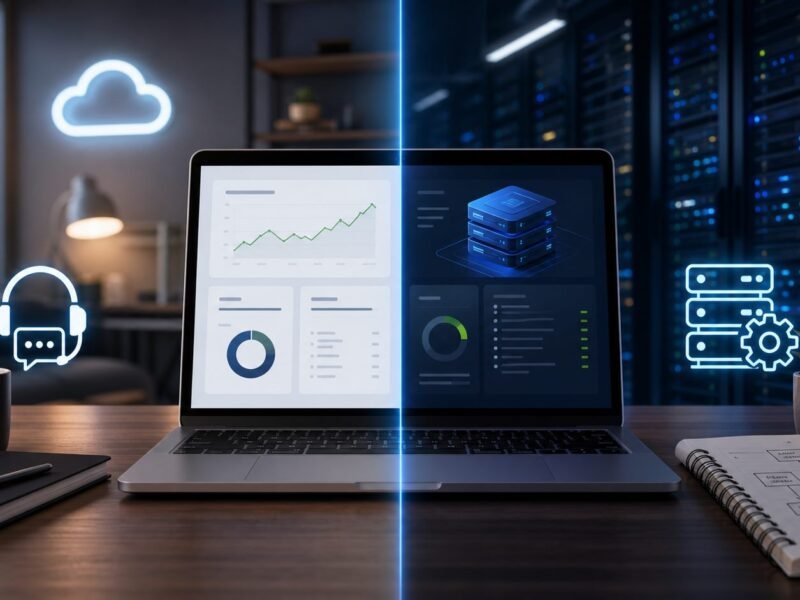 Managed hosting versus VPS decision image for a growing affiliate website
