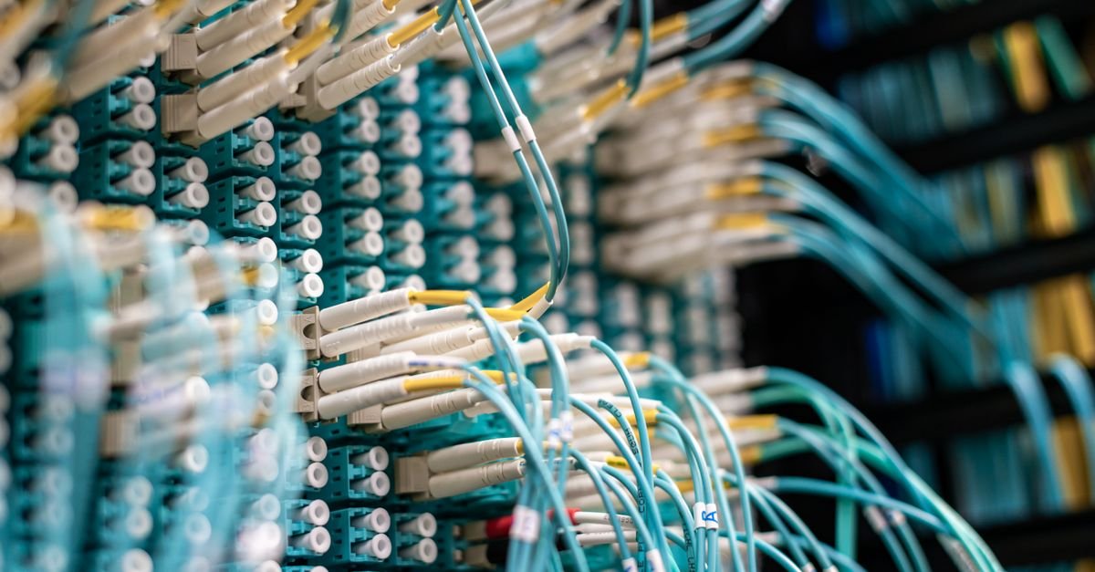 Connected servers powering the cloud