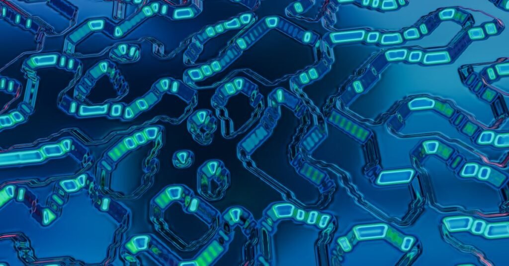 Abstract blue network representing cloud infrastructure