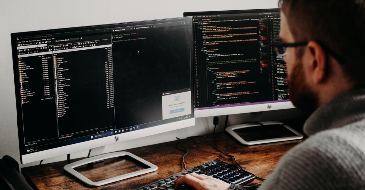 Developer working with Claude Code