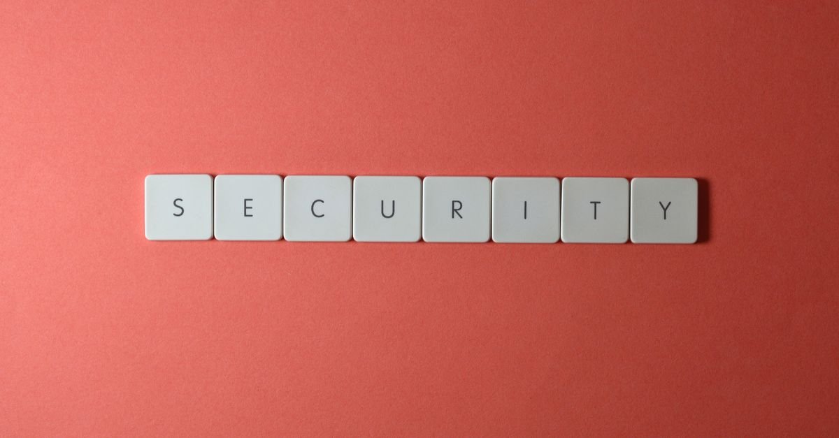 Letter tiles spelling the word security
