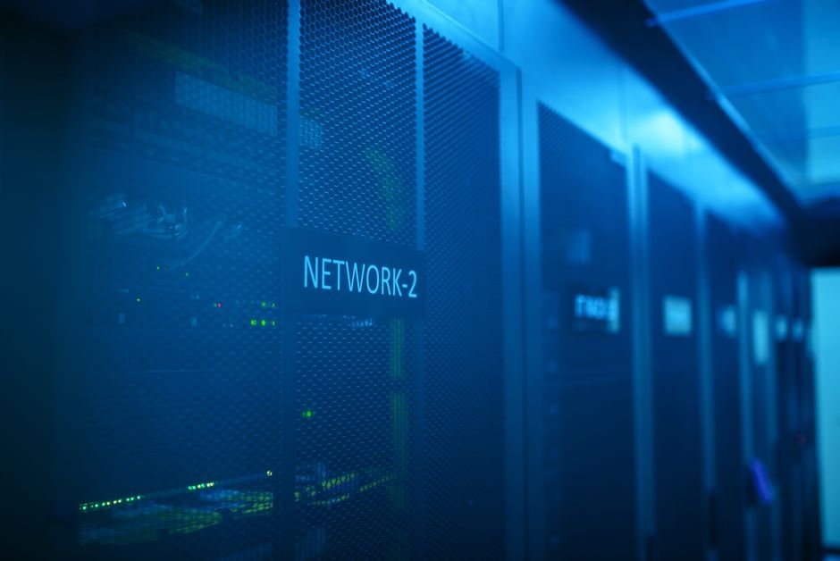 Data center server aisle used for web hosting