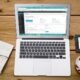 WordPress admin dashboard open on a laptop