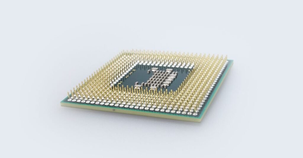 A computer processor chip