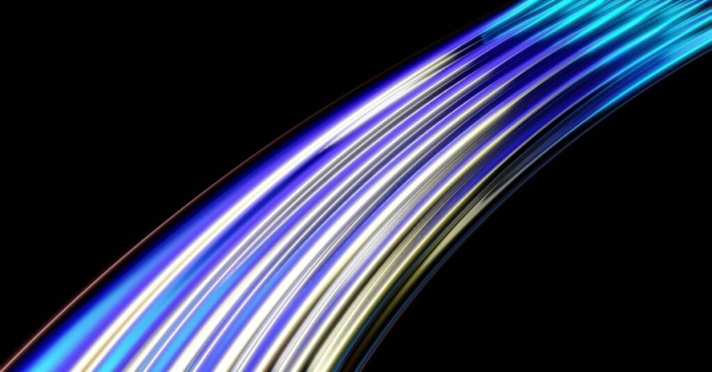 Streaks of light representing high speed