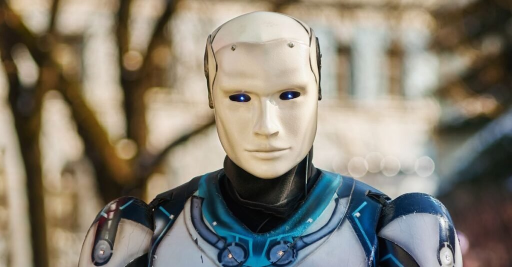 Humanoid robot representing artificial intelligence