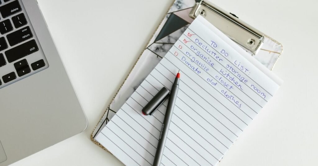 A checklist on a clipboard for quality assurance
